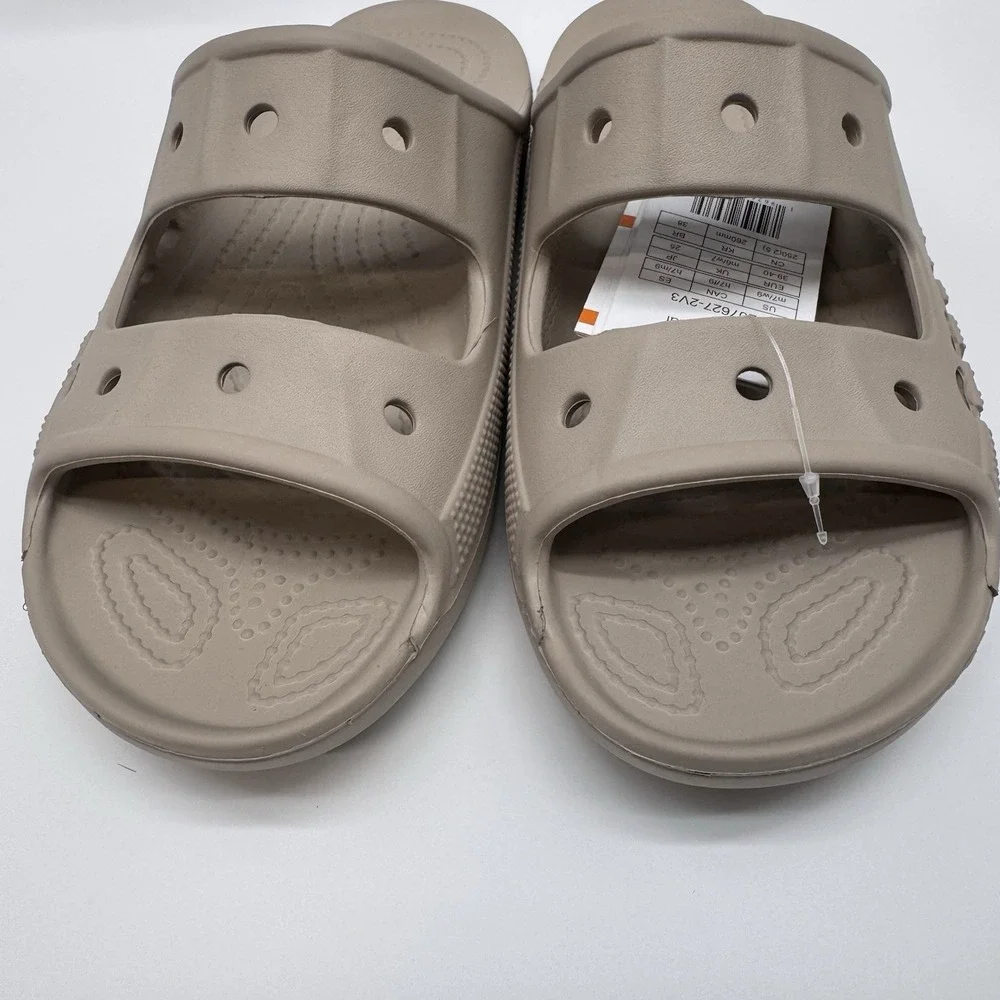 NEW Crocs Unisex Mens 7 Womens  9 Baya Iconic Comfort Beige Tan